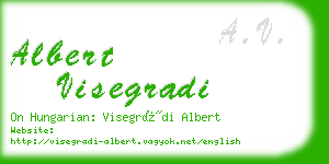 albert visegradi business card